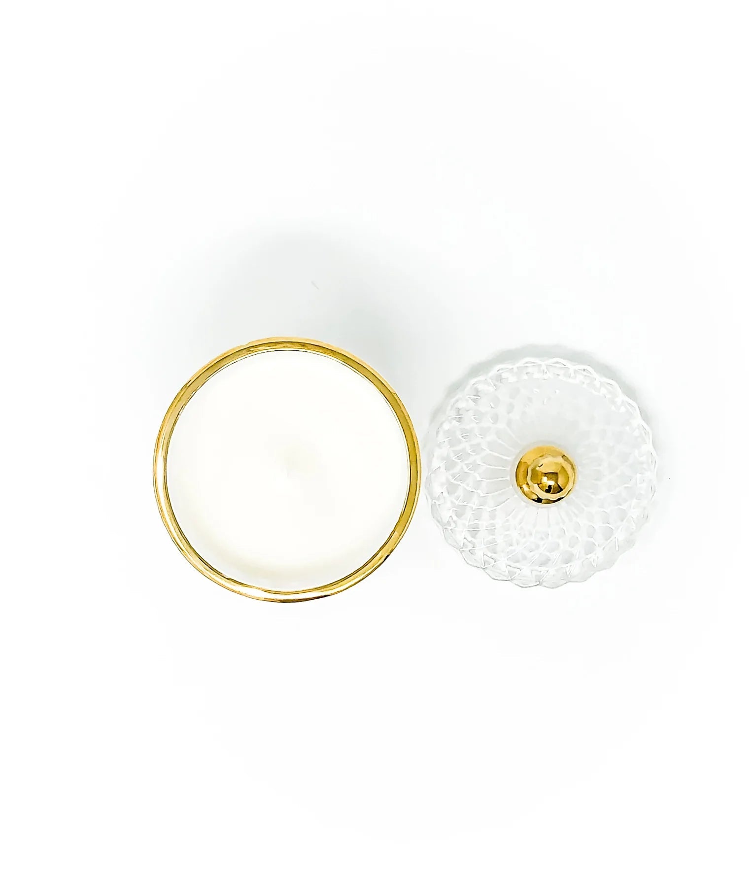 Bella White and Gold Candle-Snowflake