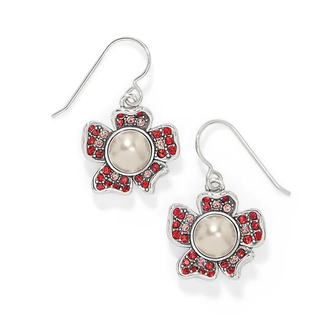 Everbloom Pearl & Ruby French Wire Earrings