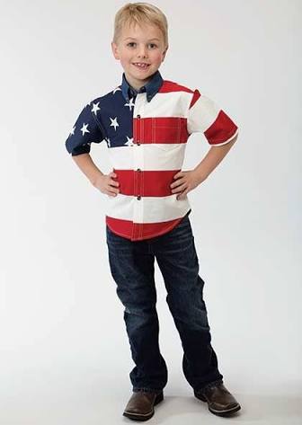 Children's Roper Stars & Stripes Short Sleeve Shirt