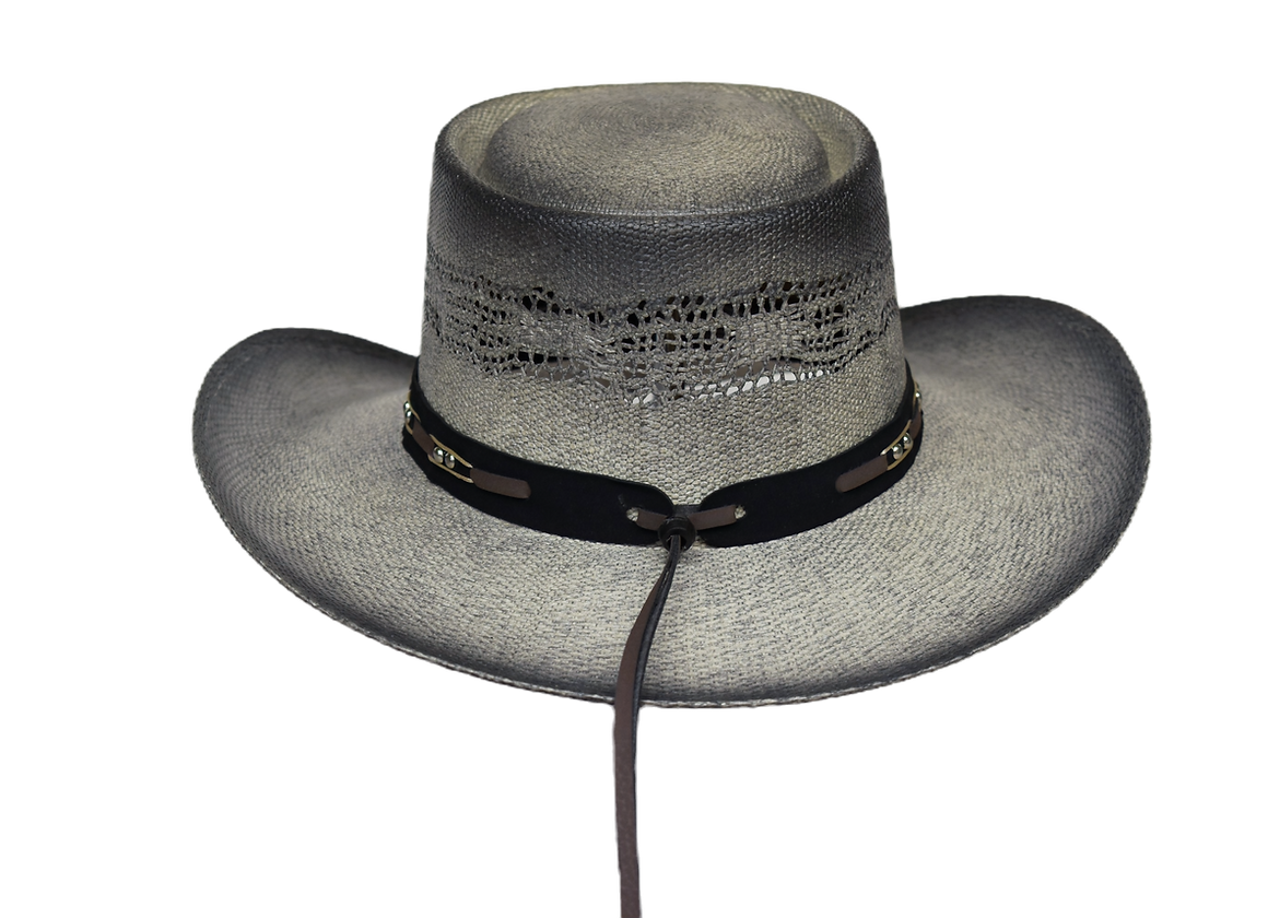 The Navajo Light Grey & White Bangora w/ Flat Top Crown