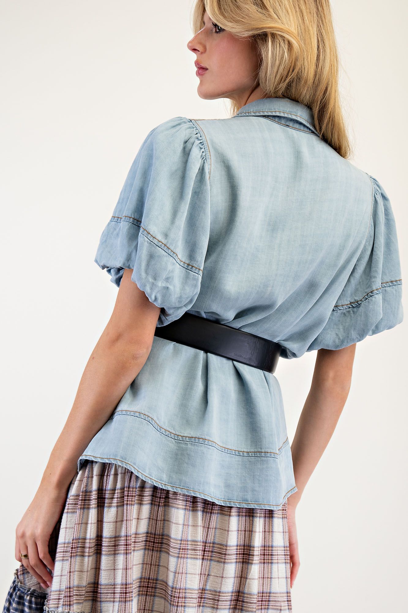 Soft Tencel Button Down Top