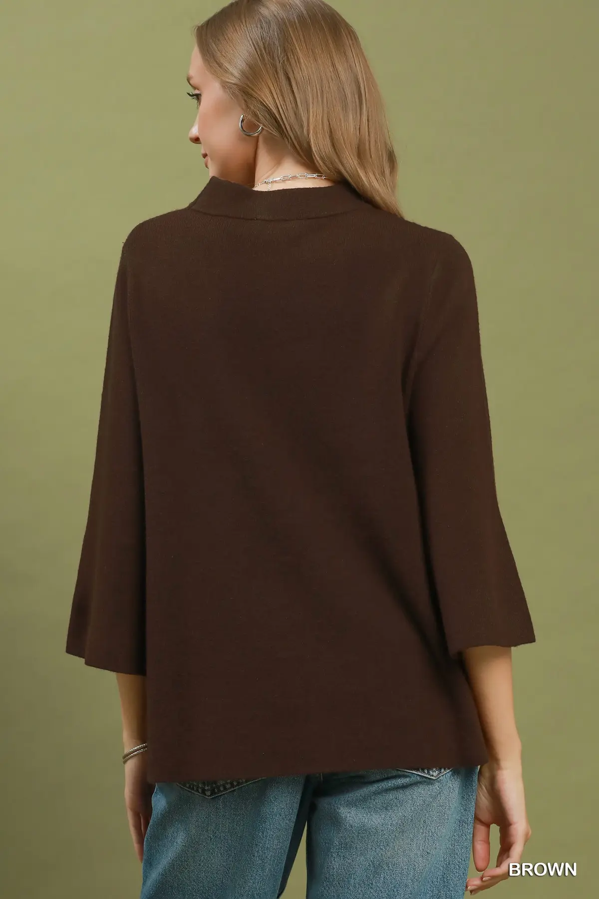 Cocoa Mock Neck Knit Top 🤎