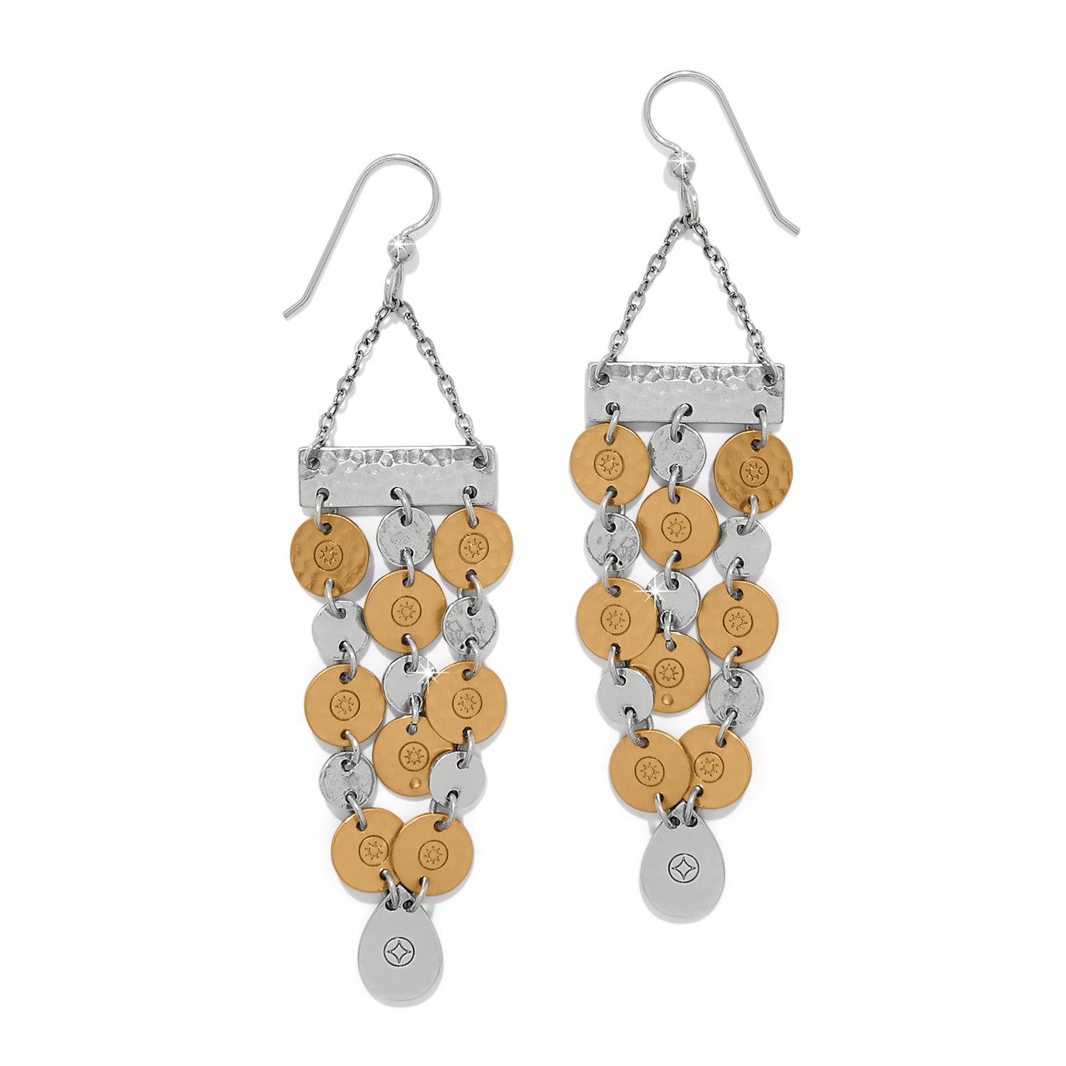Palm Canyon Two Tone Drop French Wire Earrings
