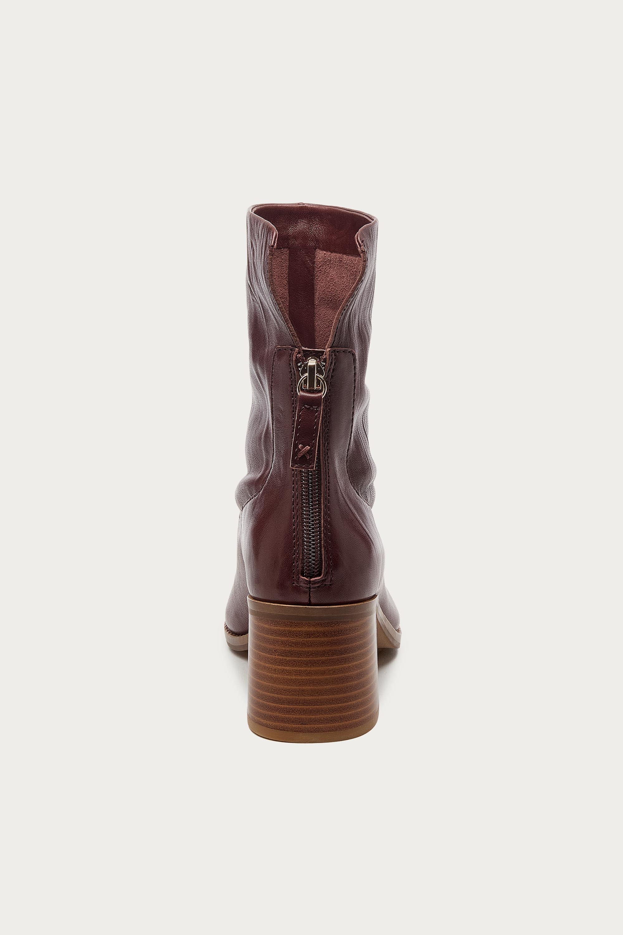 Island Warm Brown Leather Booties by Kelsi Dagger