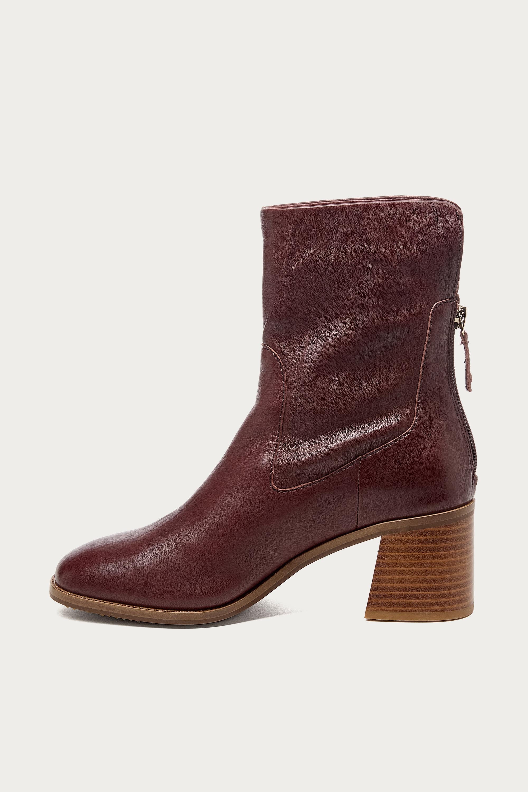 Island Warm Brown Leather Booties by Kelsi Dagger