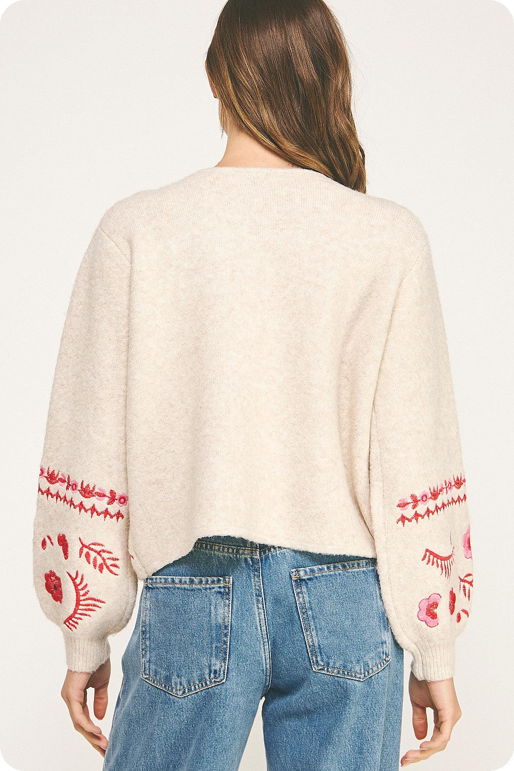 Blush Bloom Embroidered Cardigan
