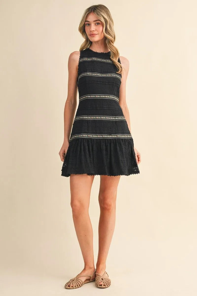 Black Garden Party Lace Dress
