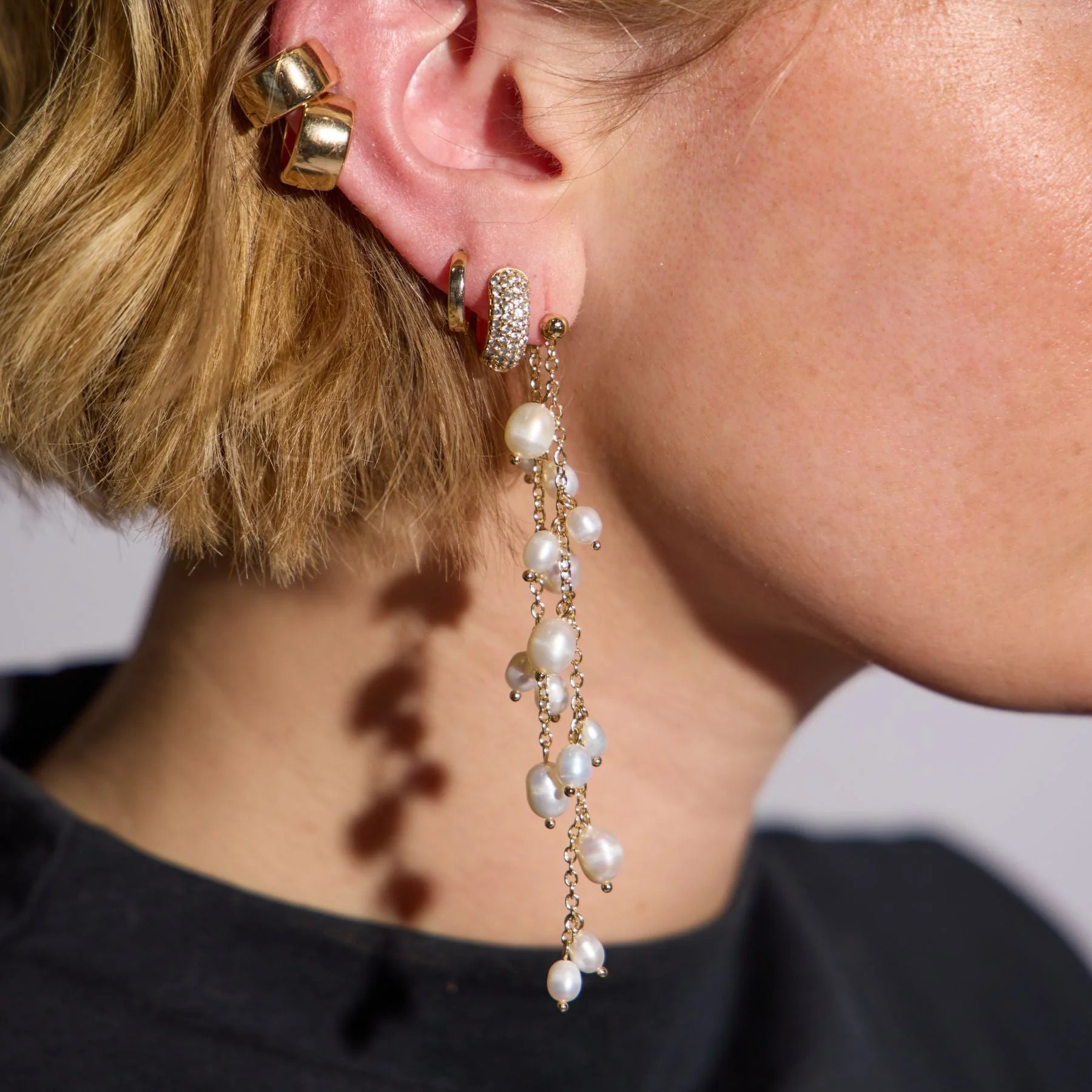Pearl Cascade Drop Studs