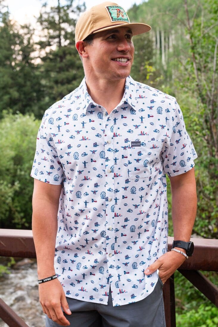 Performance Button Up- Dallas By Burlebo
