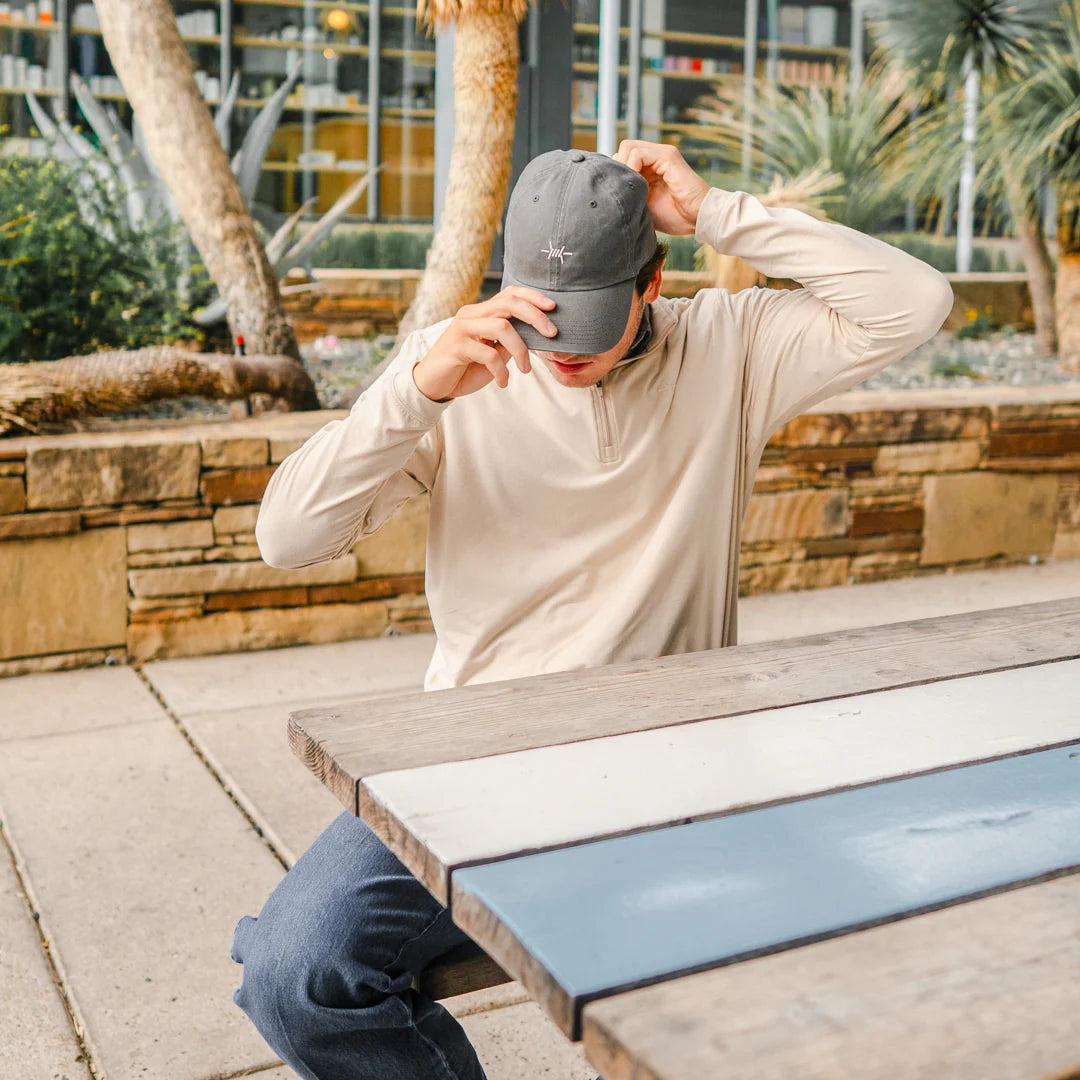 Performance Hybrid Quarter Zip- Sandstone by Texas Standard