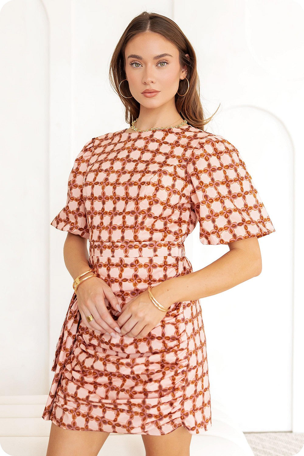 Blush Chain Reaction Mini Dress