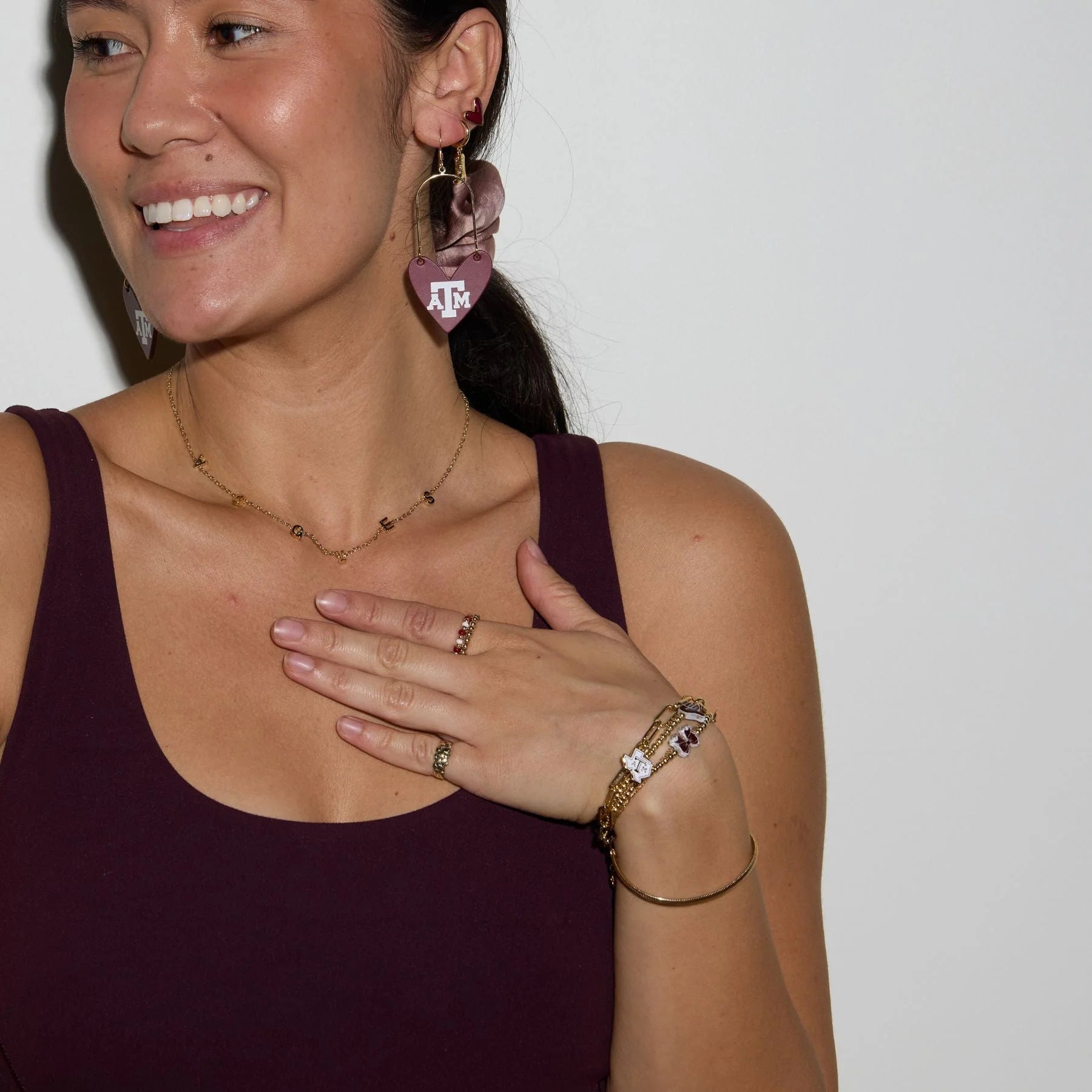 Aggies Initial Necklace