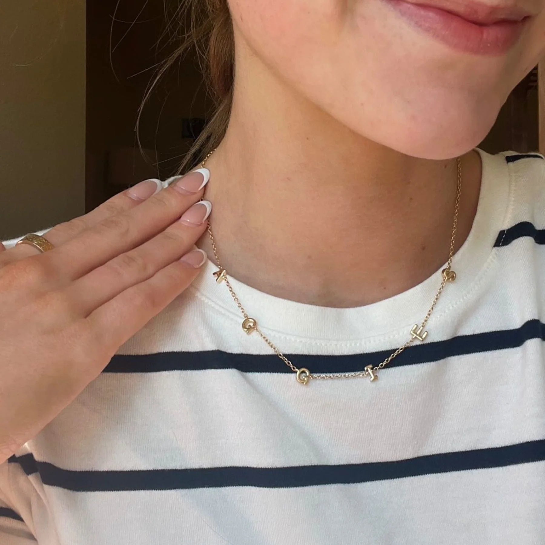 Aggies Initial Necklace
