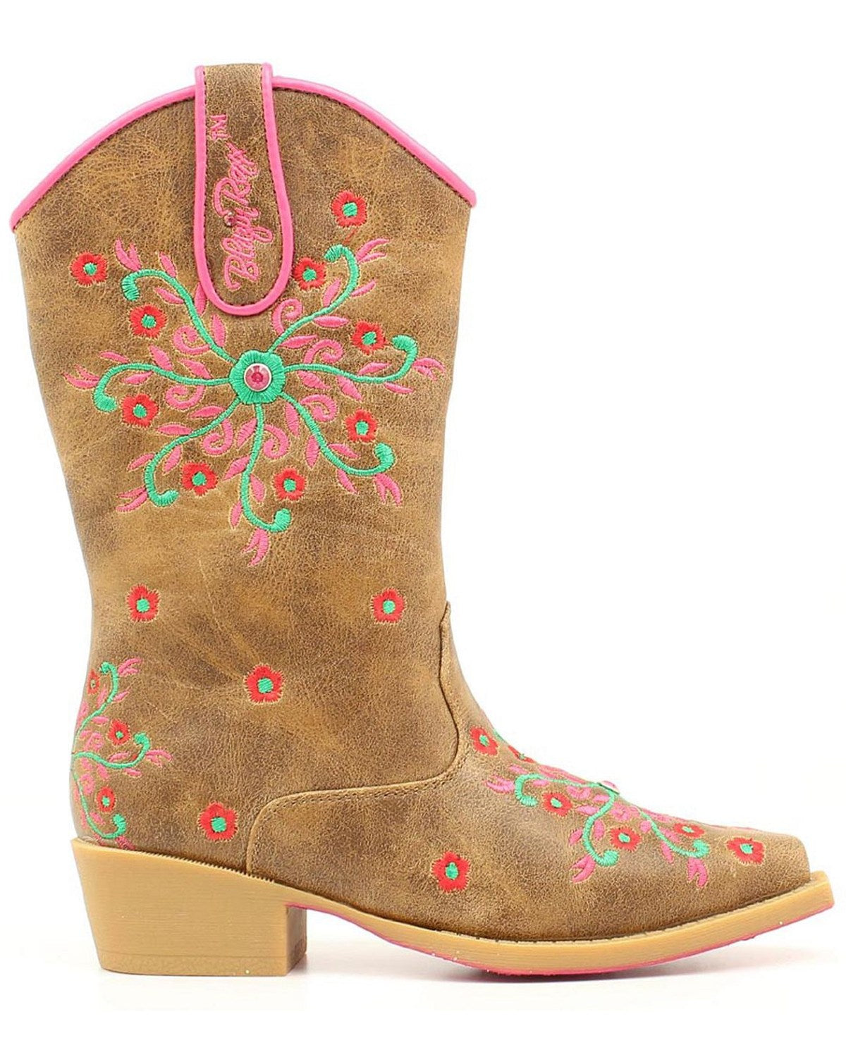 Girls Savvy Embroidered Cowgirl Boots