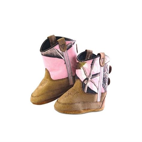 Old West Infant Pink/Camo Poppet Boot