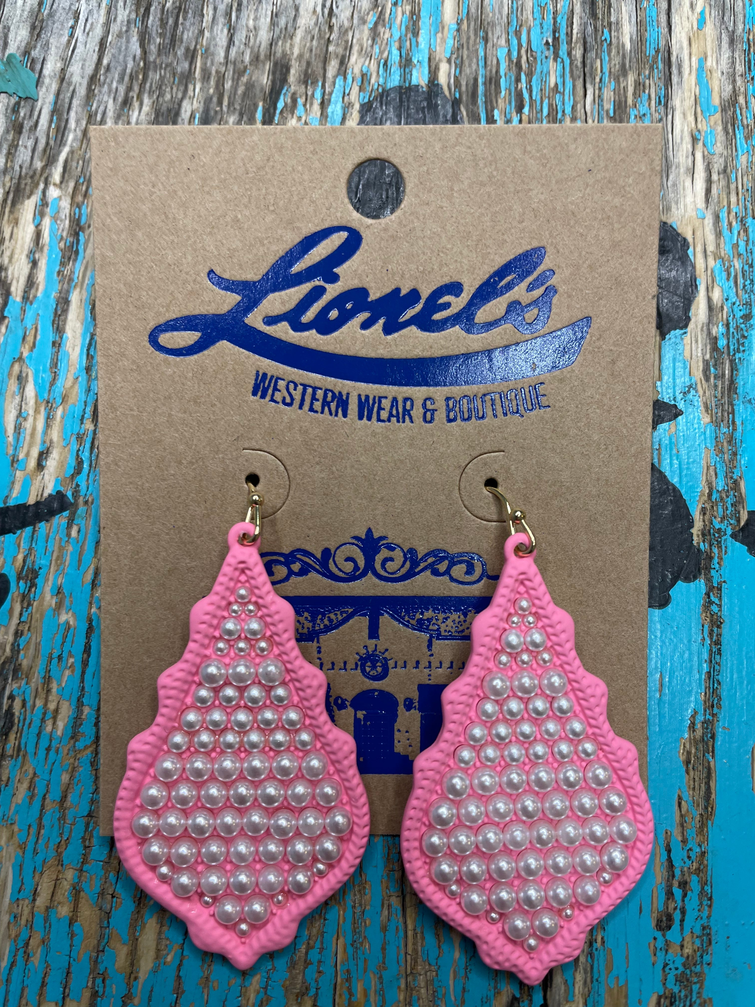 Pink & Pearl Kendra Inspired Earrings