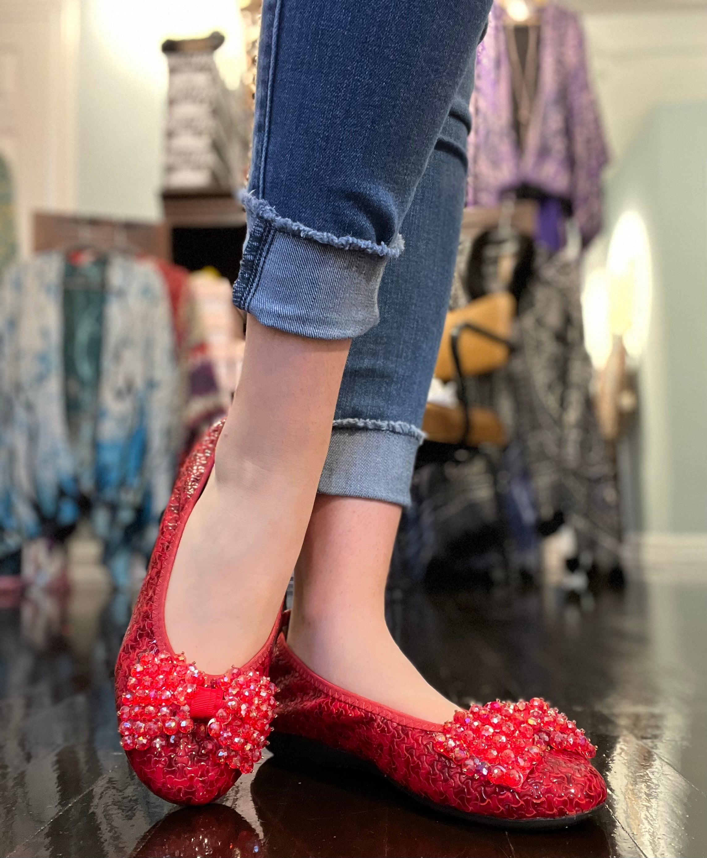 Ballerina Style Shoe, Red