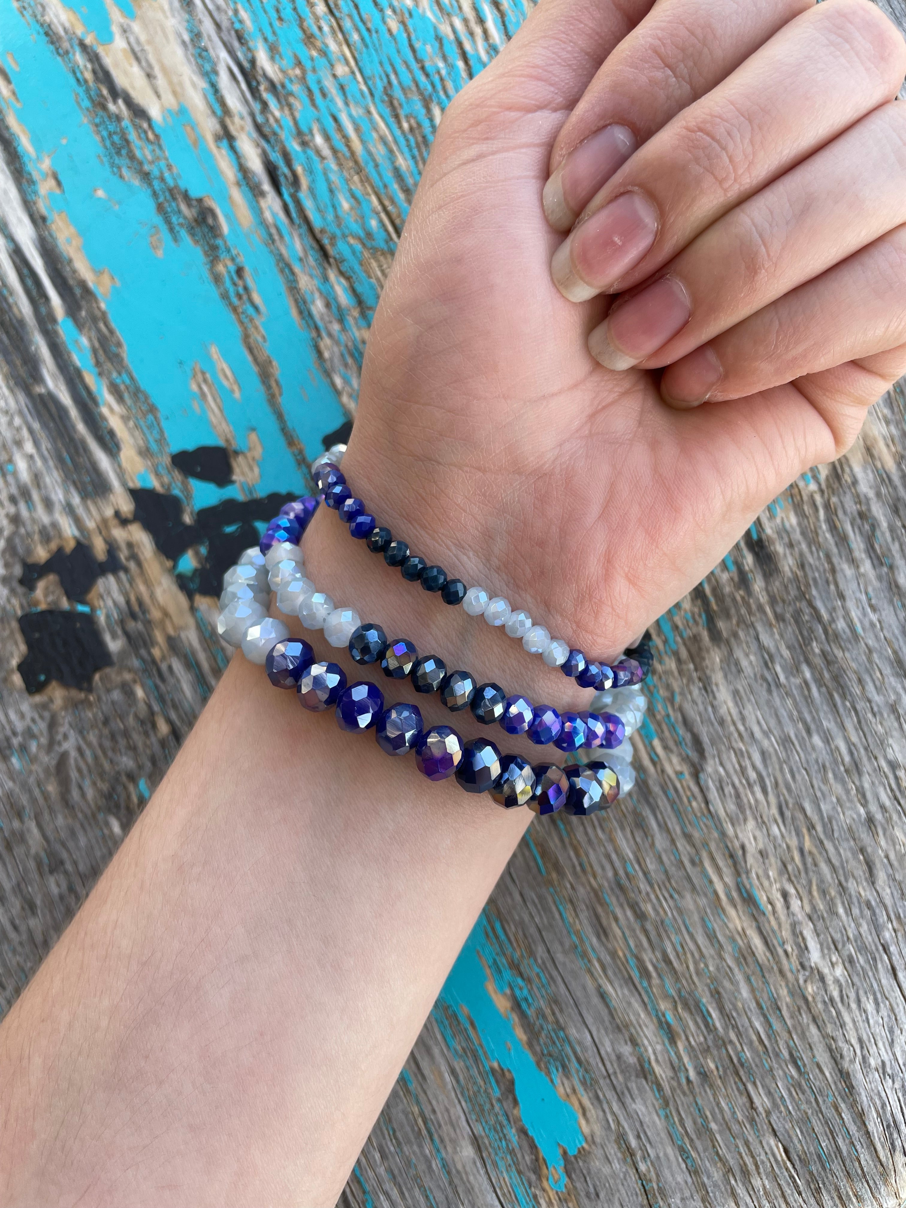 Triple Strand Bead Bracelets/Dallas Cowboys