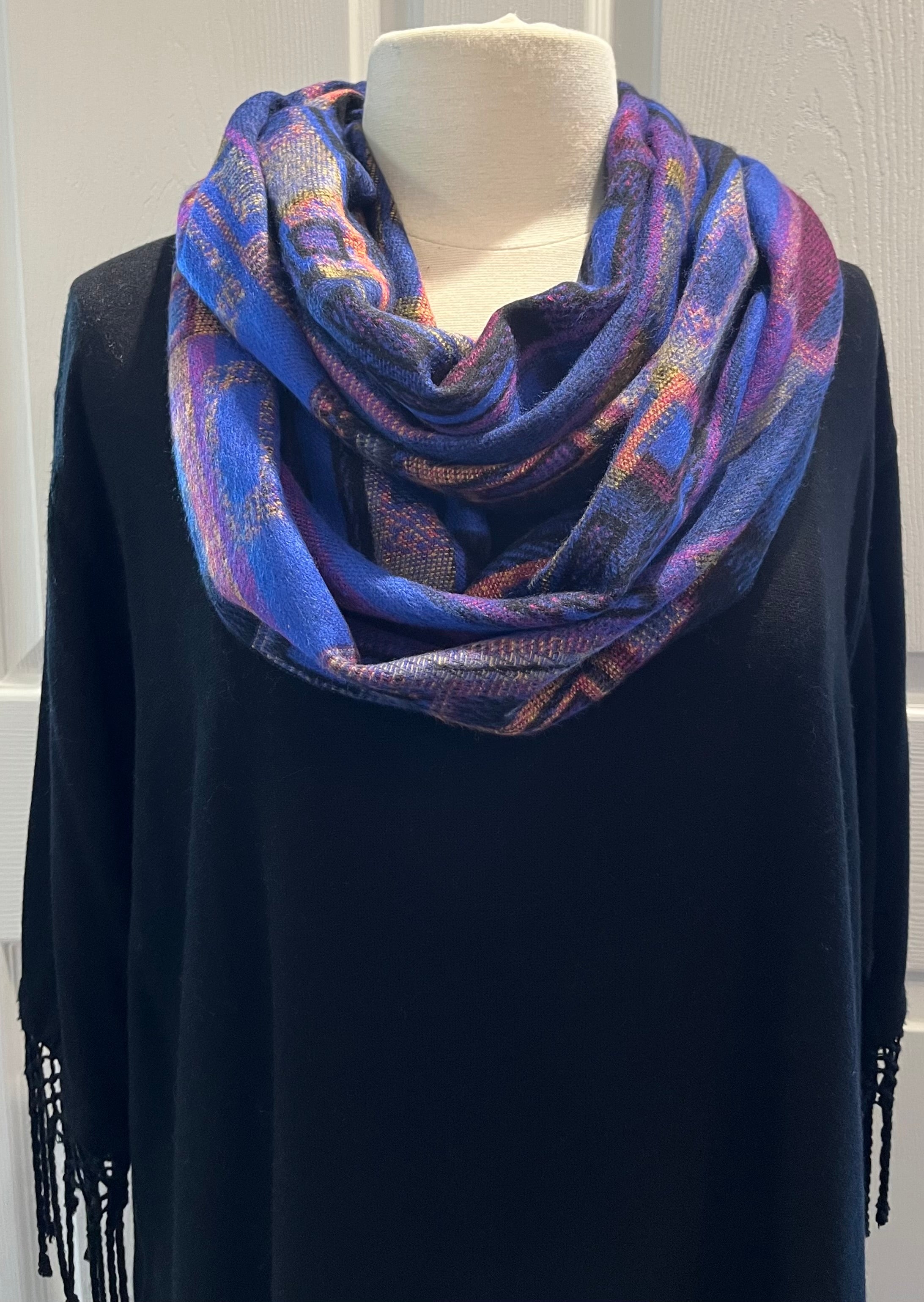 Purple Shades Reversible Cashmere Scarf