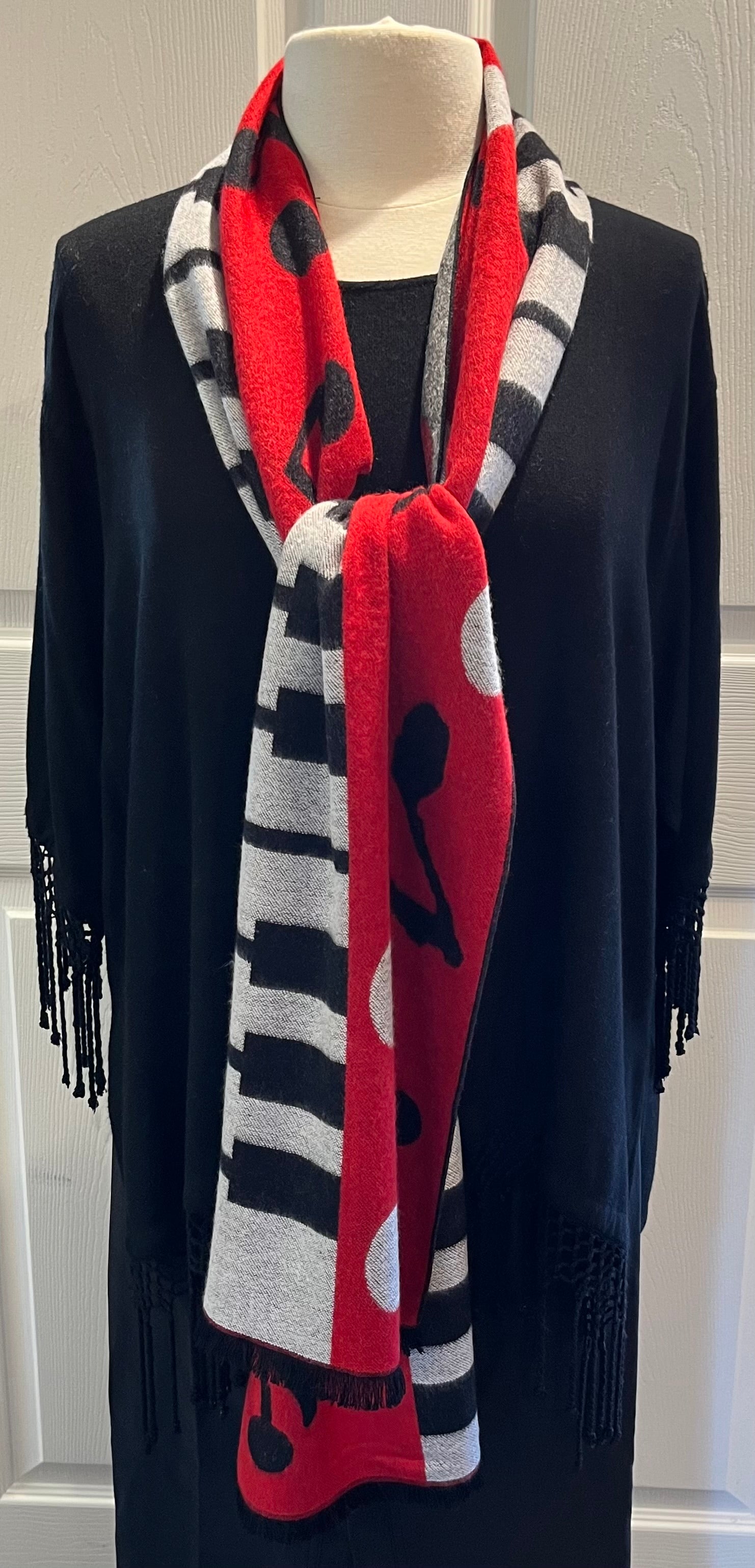 Piano/Musical Notes Cashmere Scarf