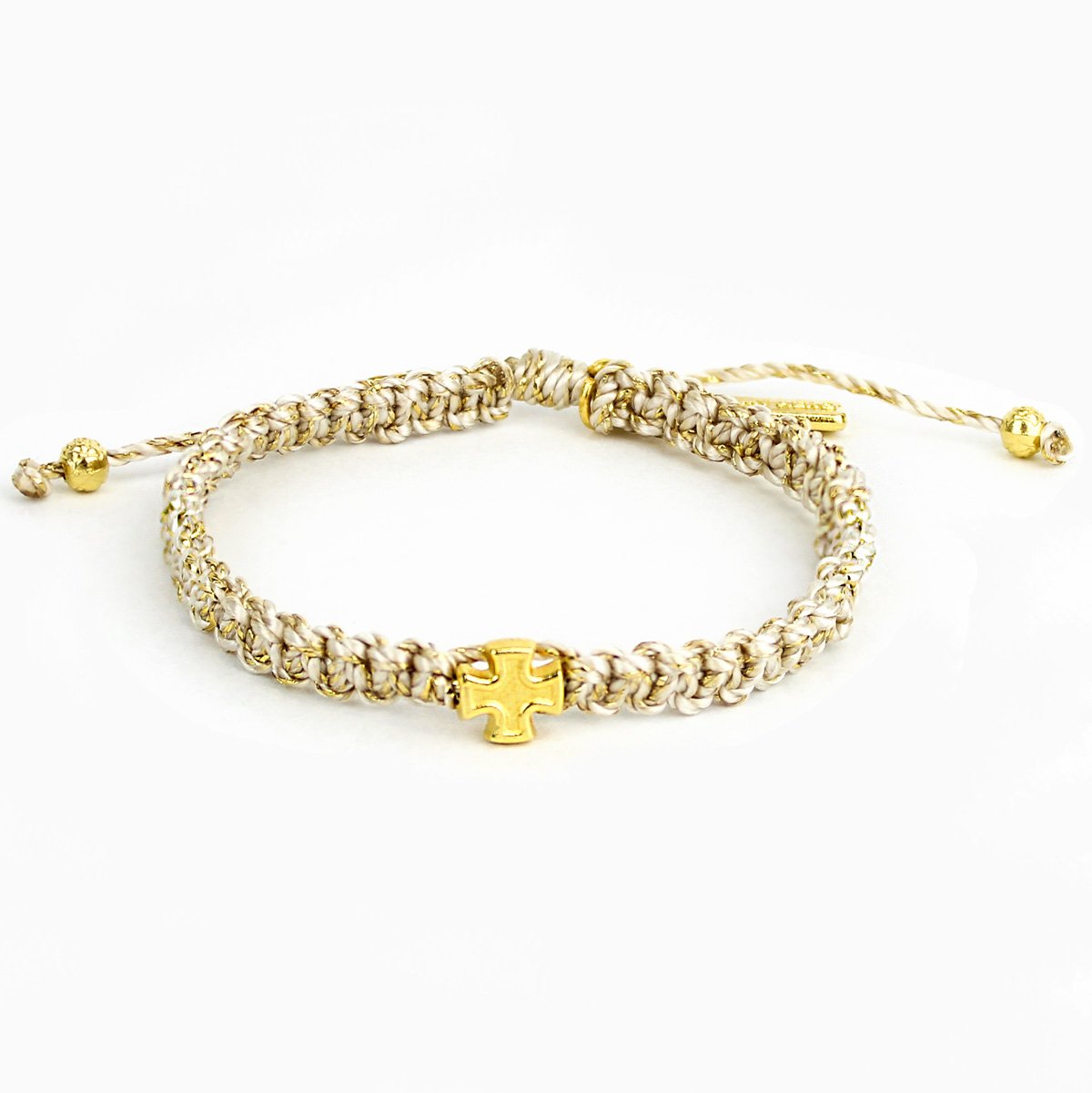 Family Virtues Wonderfully Made Purpose Bracelet - Gold Cross