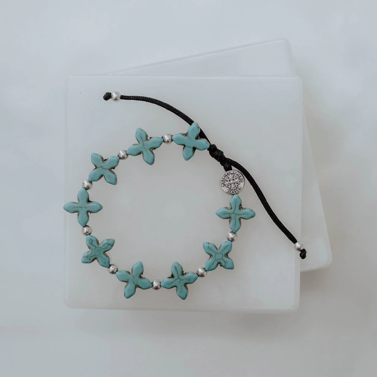 Grounded in Faith Cross Bracelet- Silver