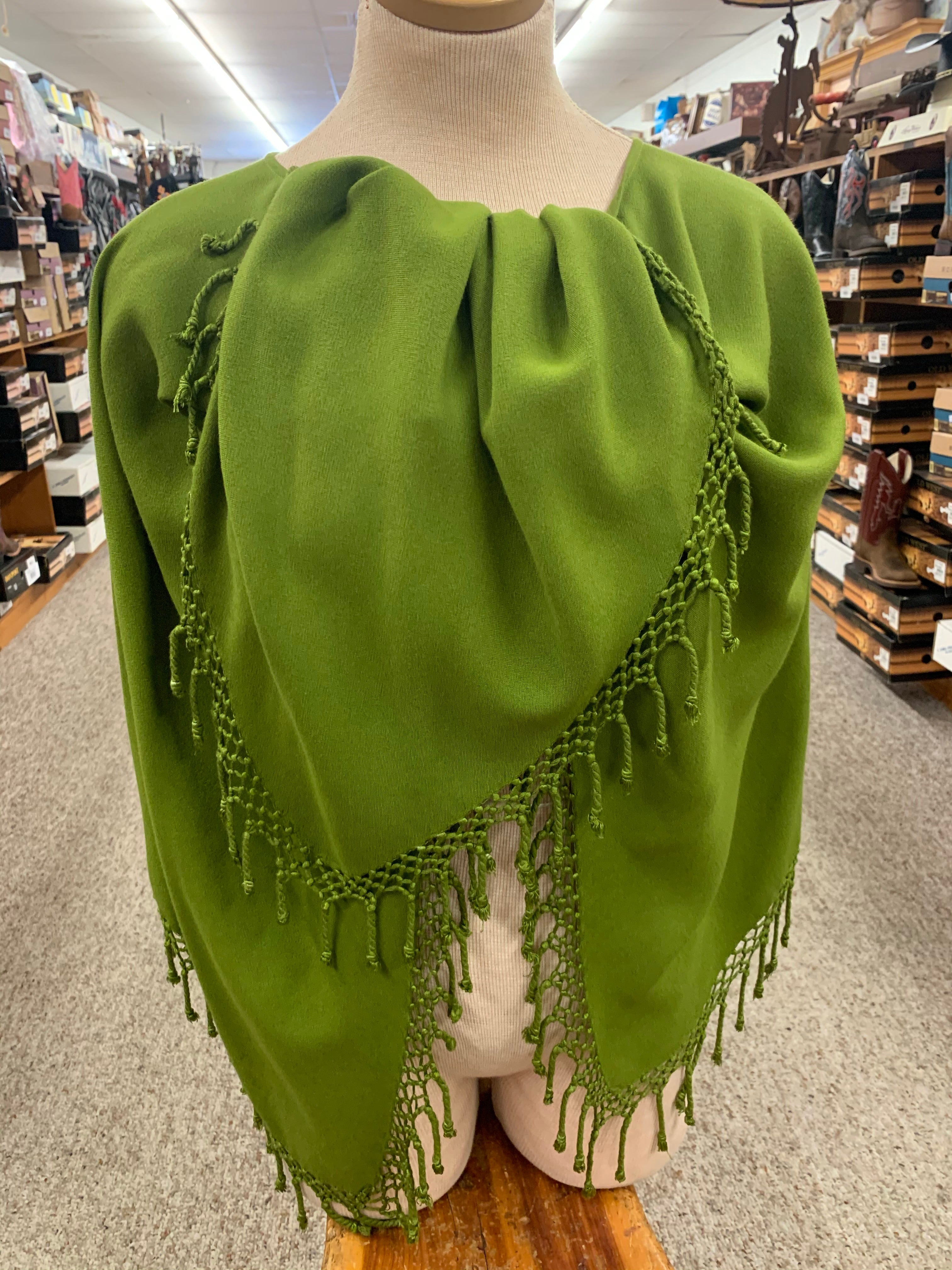 Fringed Poncho In Solid Colors