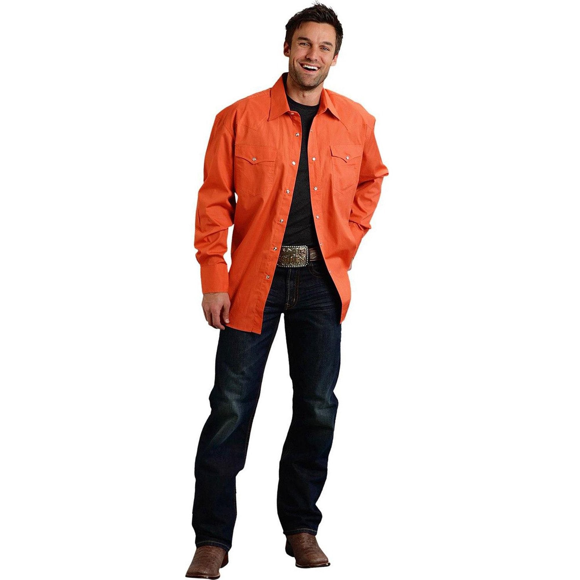 Roper Orange Men's Western Shirt