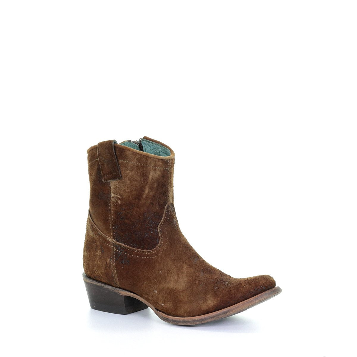 Chocolate Distressed Lamb Short Bootie, By Corral