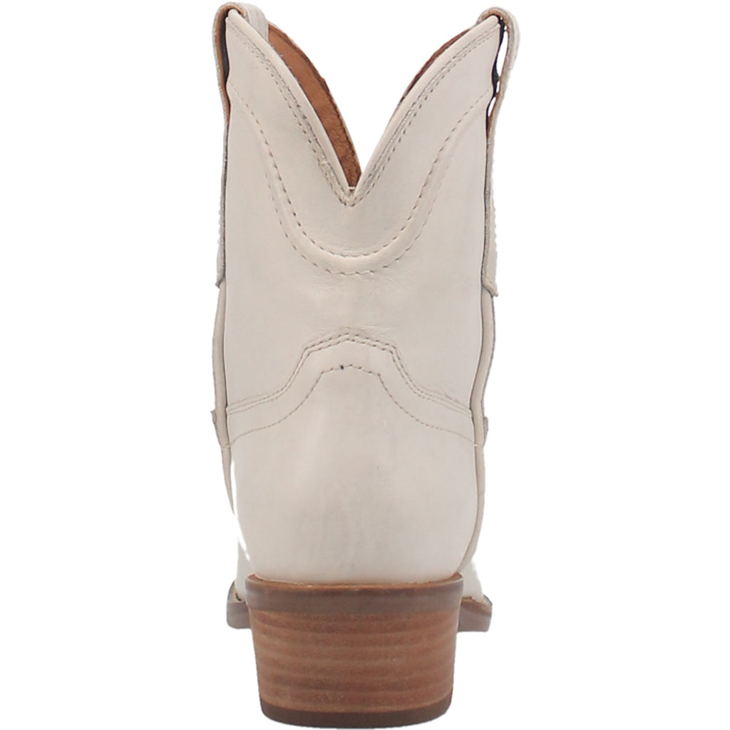 Dingo White Leather Bootie