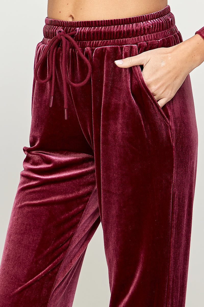Mauve Velvet Lounging  Pants
