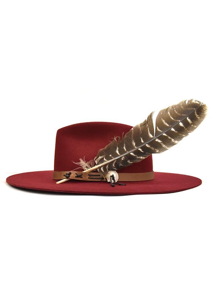 Charlie 1 Horse Burgundy Tee Pee 4X Felt Hat