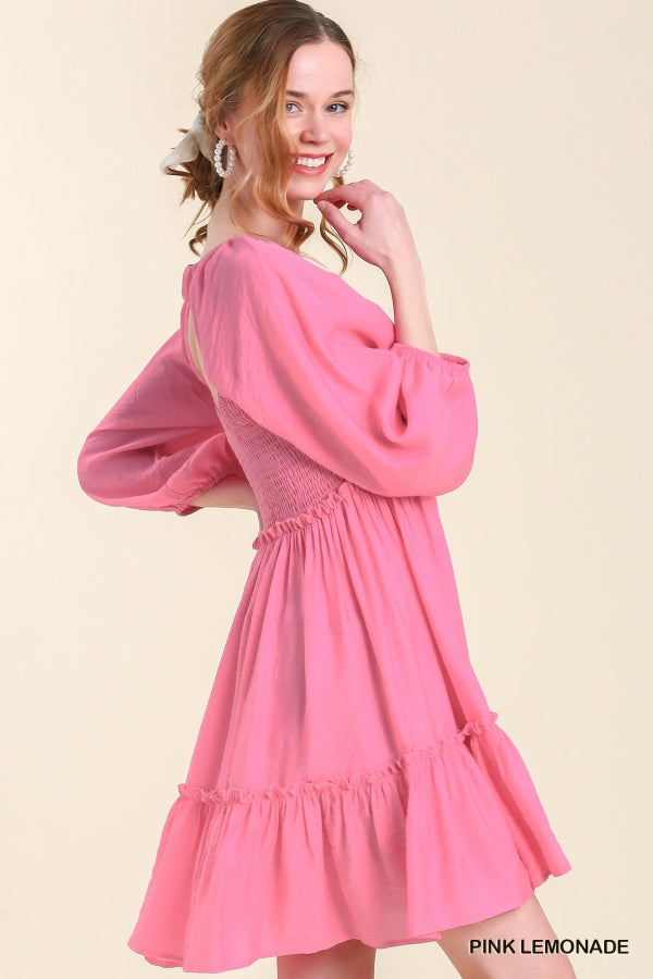 Pink Lemonade Smocked Tiered Dress