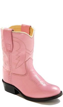 Old West Toddler Pink Roper Boot