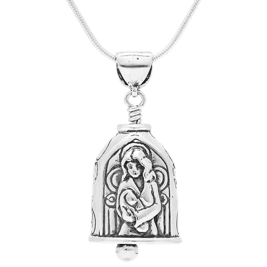 Mother & Child Bell Pendant,