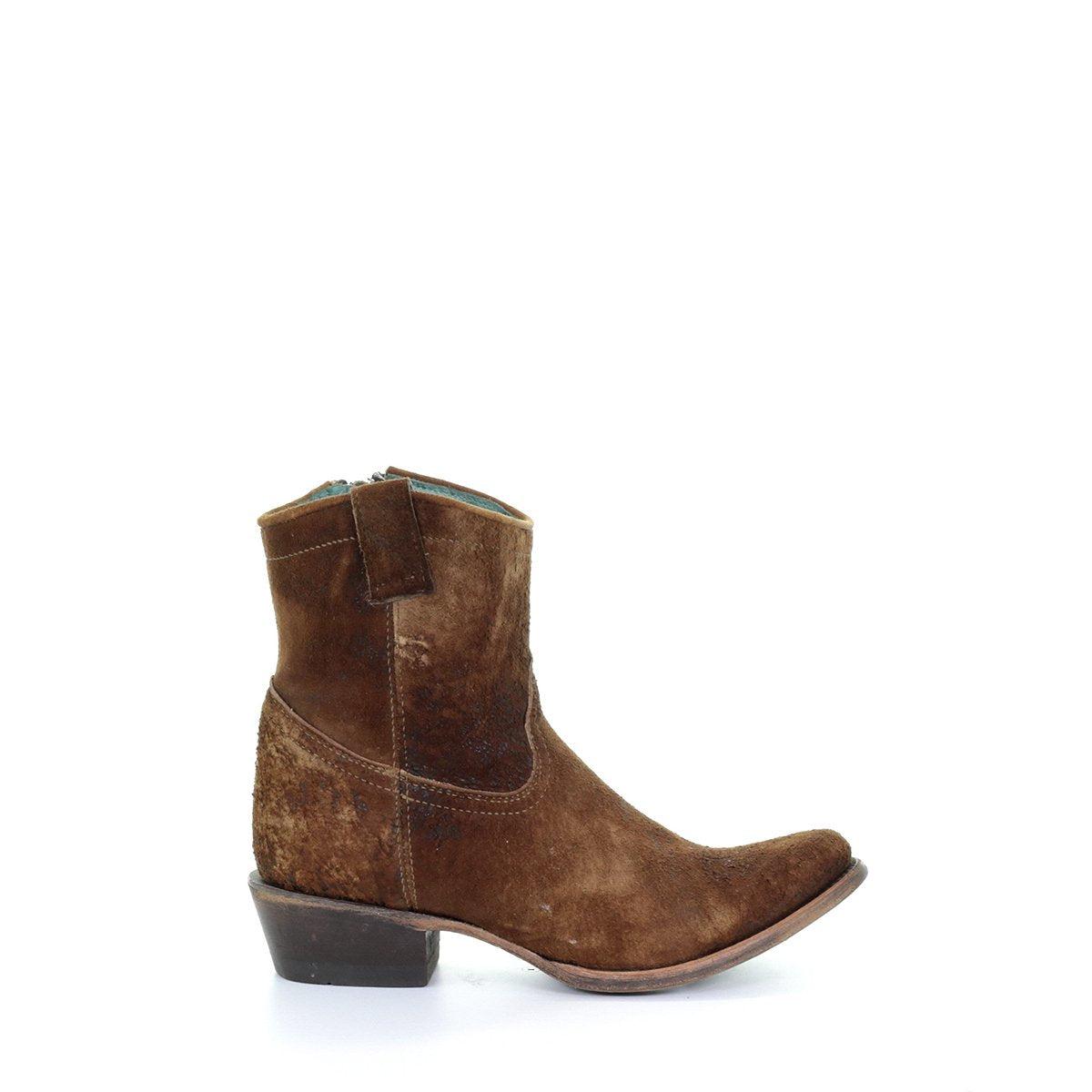 Chocolate Distressed Lamb Short Bootie, By Corral