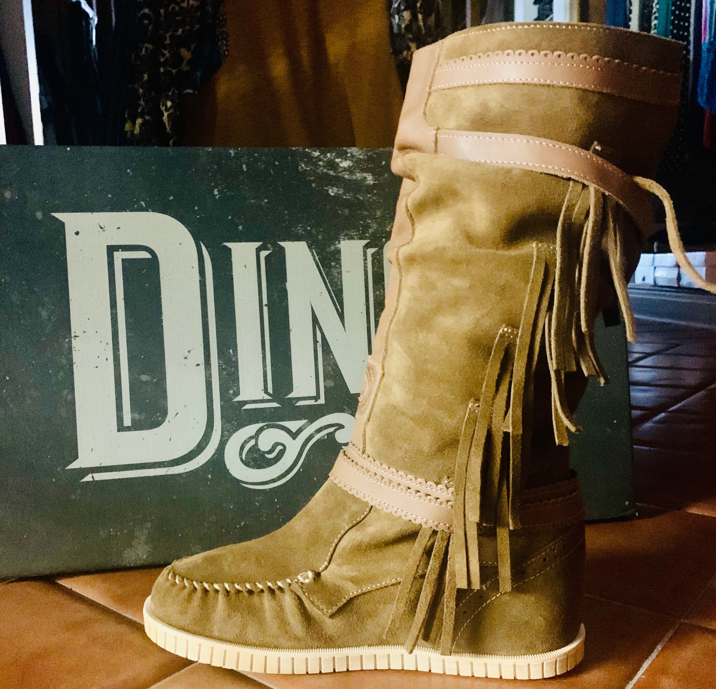 Dingo Suede Wedge Moccasins