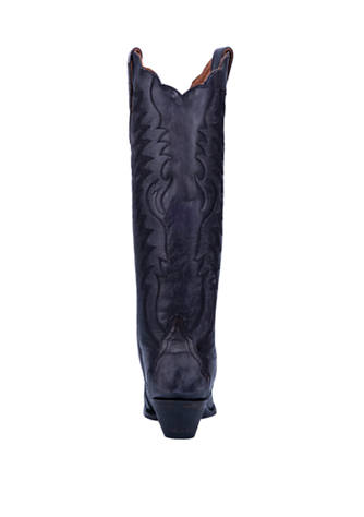 Hallie Distressed Black Leather Boot by Dan Post