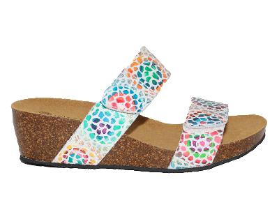 Eric Michael WHITE Mosaic Liat Sandals