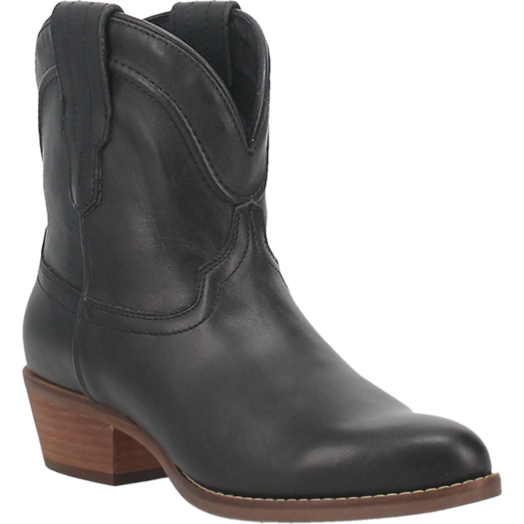 Dingo Black Leather Bootie