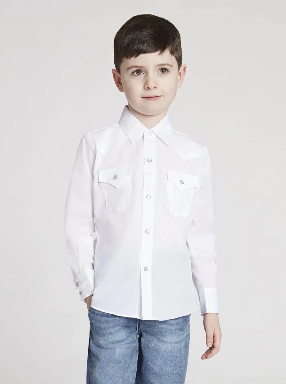 Little Boys White Western Shirt