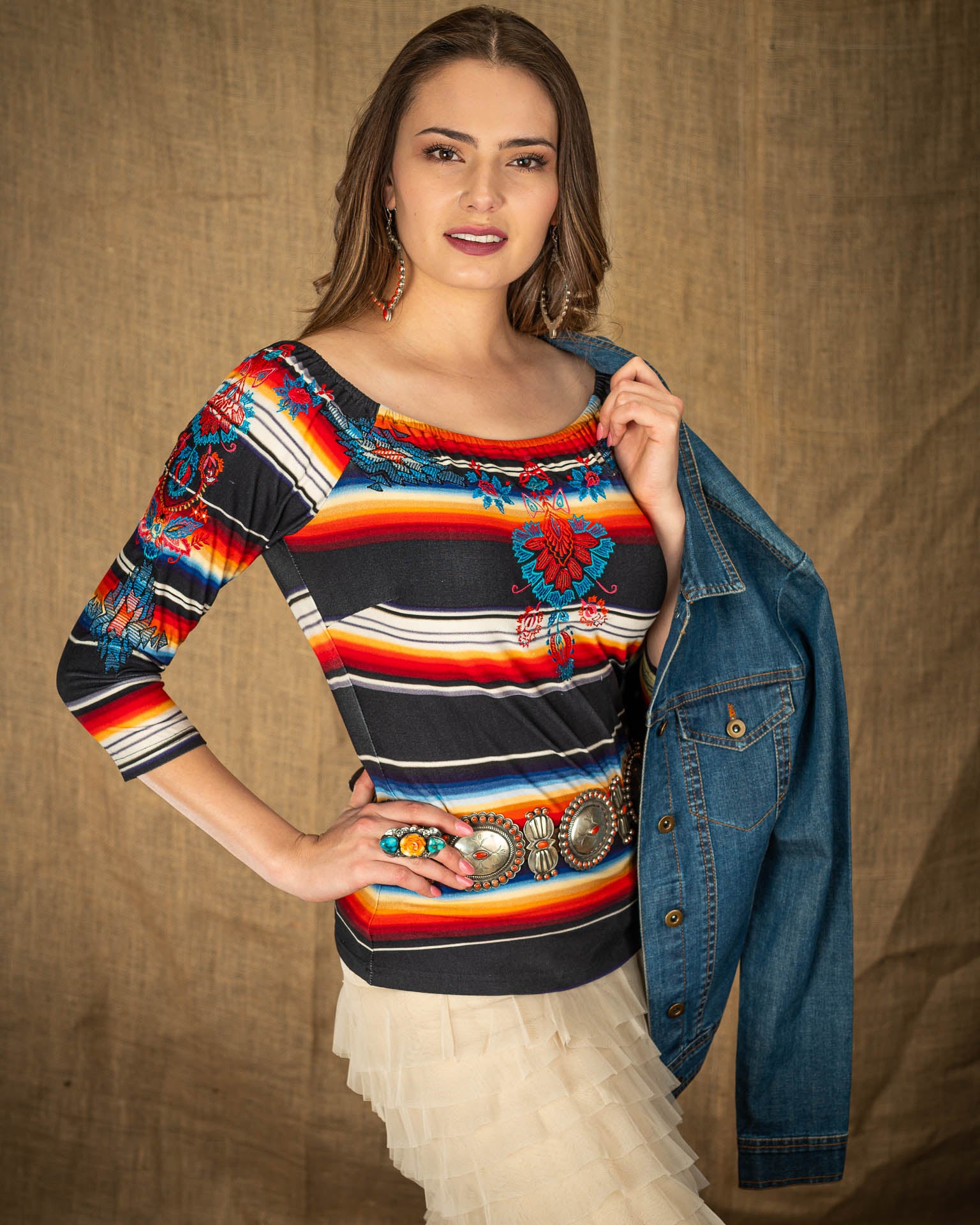 Embroidered Saltillo Top