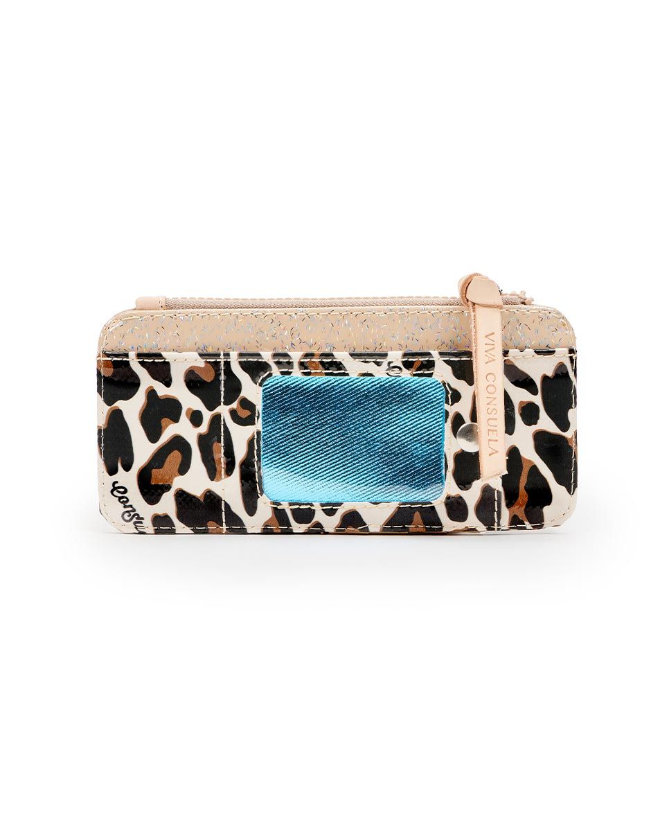 Mona Brown Leopard Card Organizer