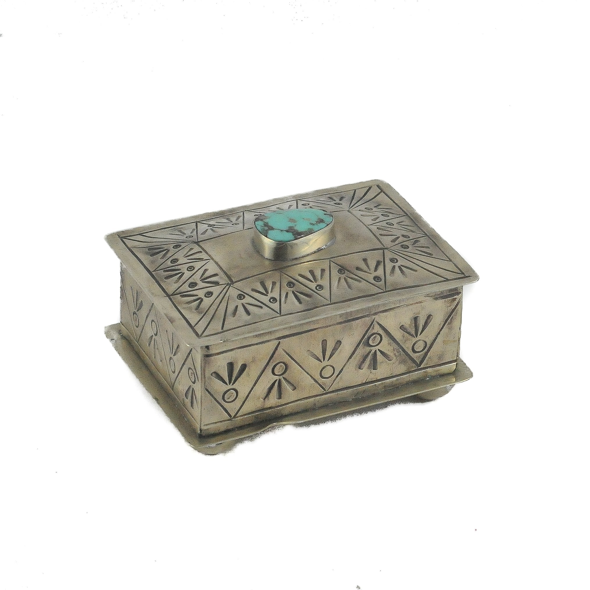 Small Stamped Box w/ Turquoise 4