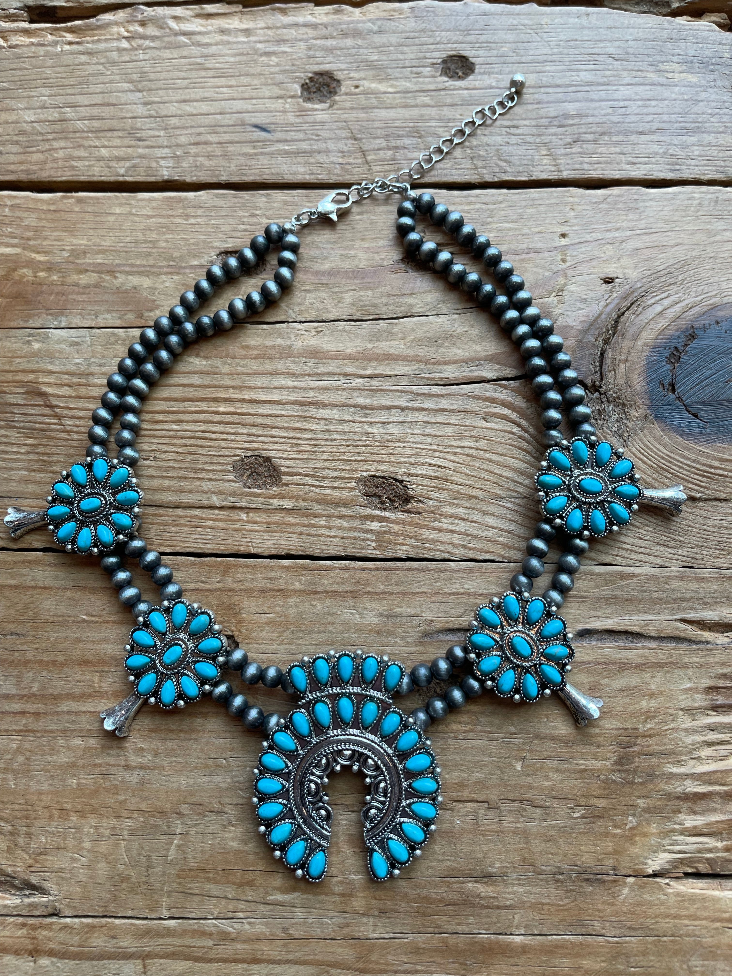 Turquoise Mini Squash Necklace