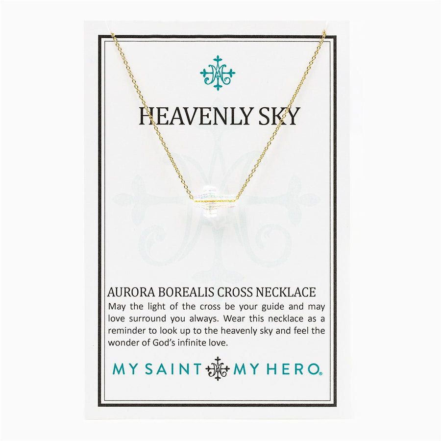 Heavenly Sky Crystal Cross Necklace