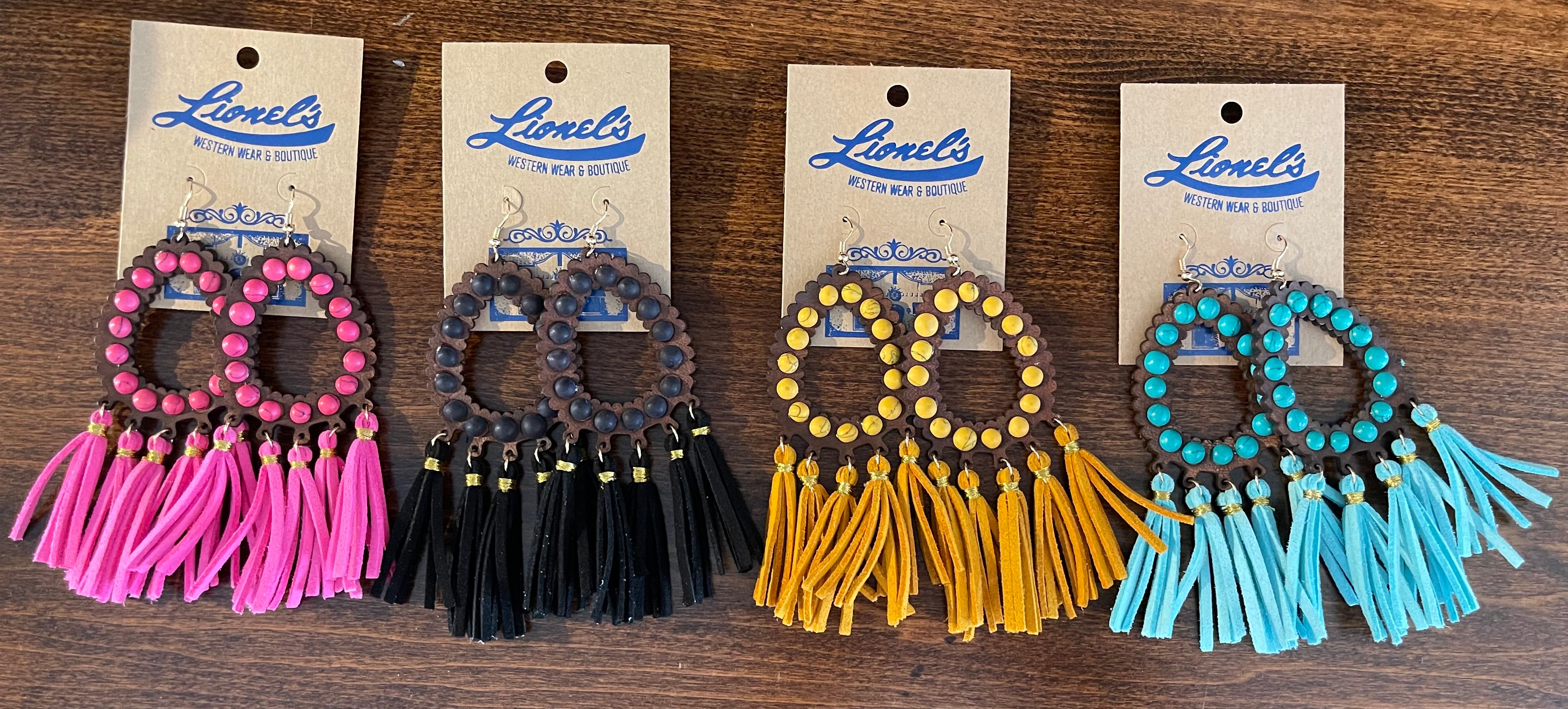 Leather Fringed Fashion Earring