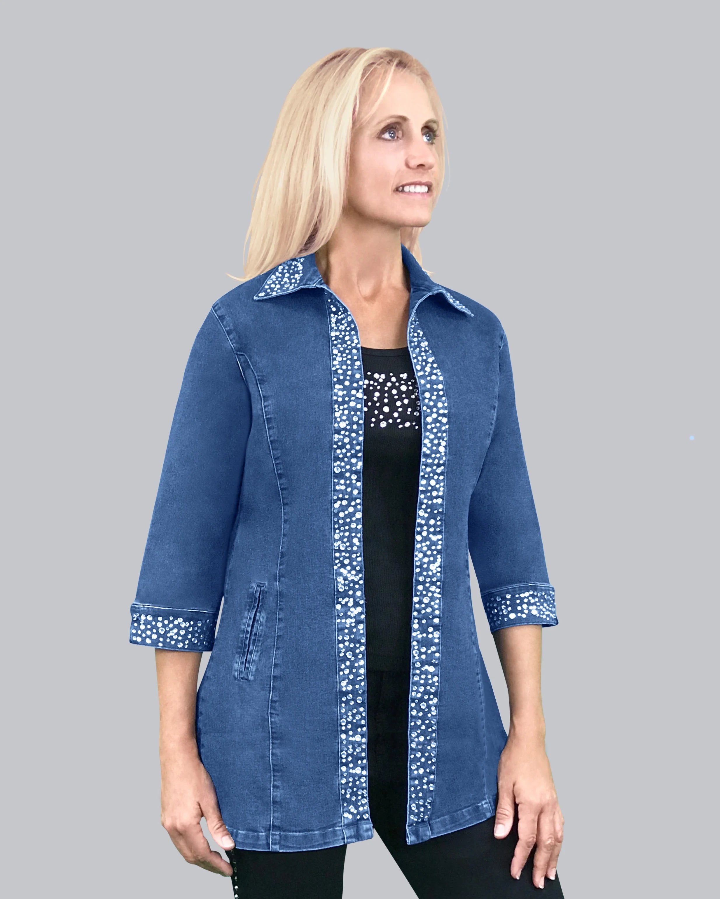 Classic Denim jacket with Ice Crystals