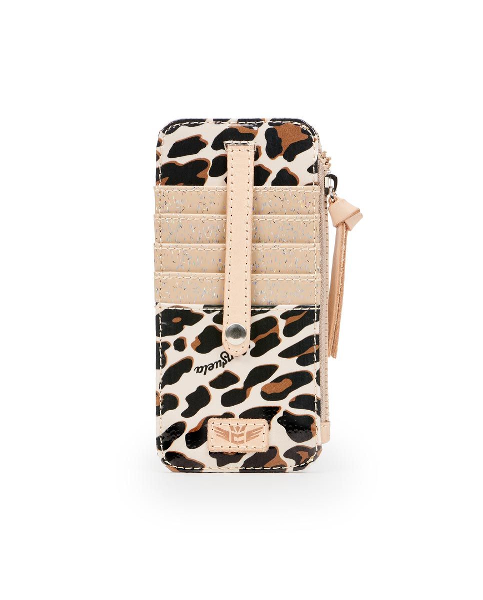Mona Brown Leopard Card Organizer