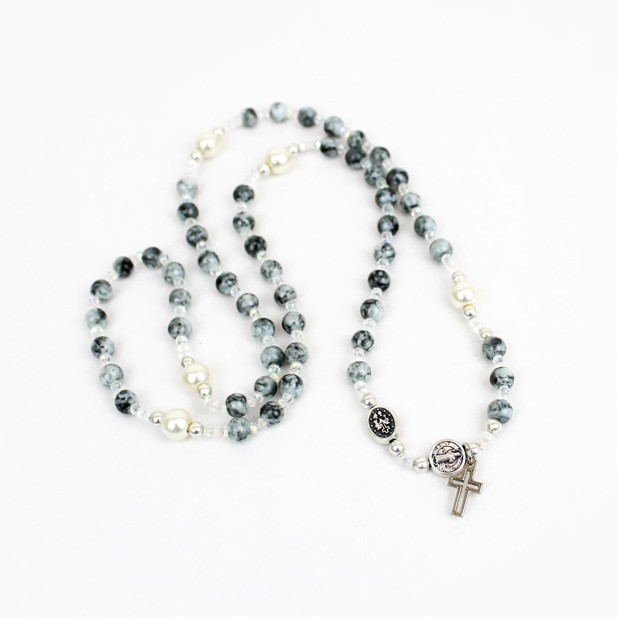 Rosary Wrap Bracelet - Grey